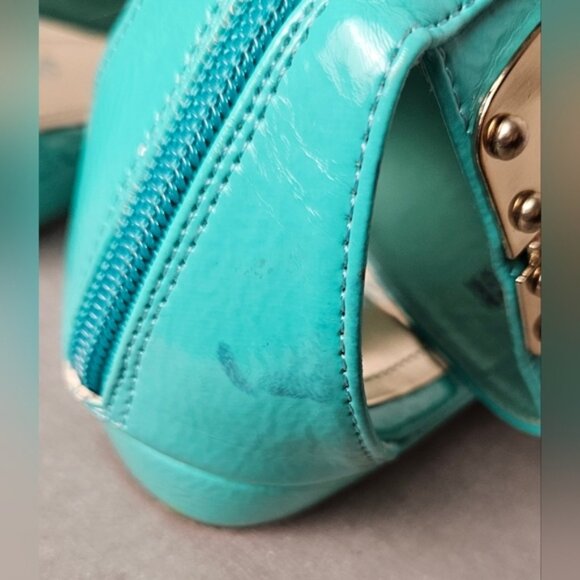 Bamboo Turquoise Ankle Strap Sandals - Picture 9 of 9